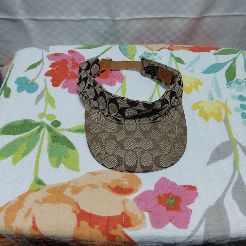 Coach Tan and Brown Patterned Accessory